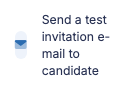 Candidate record — invitation button