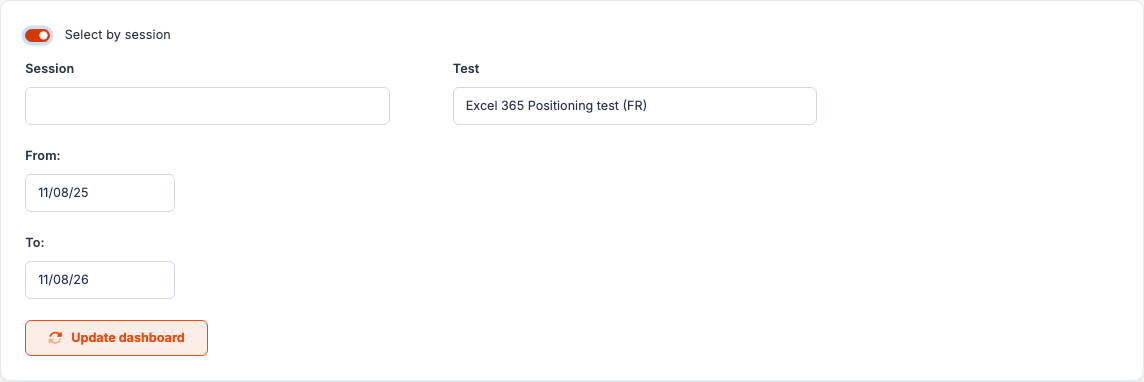 "Select by session" mode