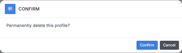 Deletion confirmation