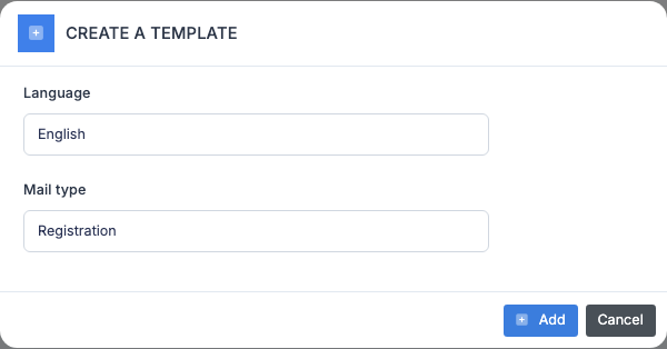 Type selection window