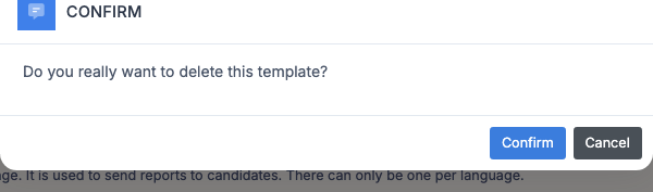 Deletion confirmation