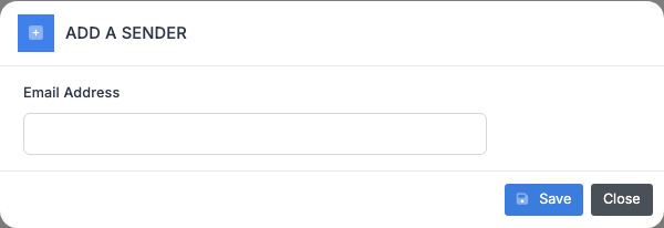 Sender add window