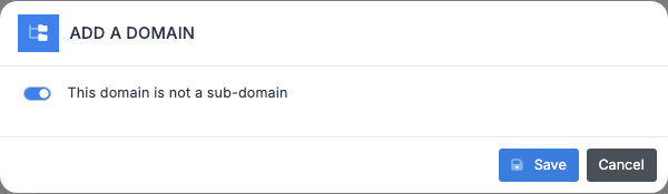 Creation modal — main domain (L1)