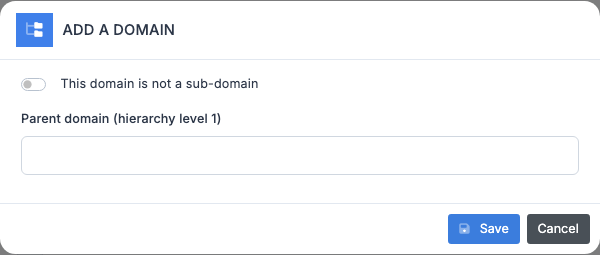 Modal — selecting the L1 parent to create an L2
