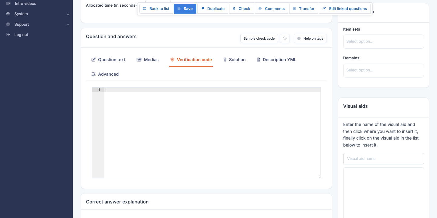 Code-with-stdin question editor