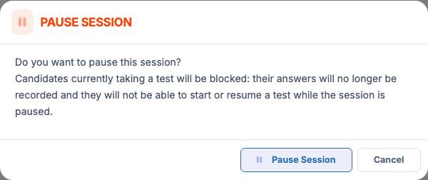Pause confirmation