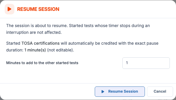 Session resume window