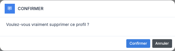 Confirmation de suppression