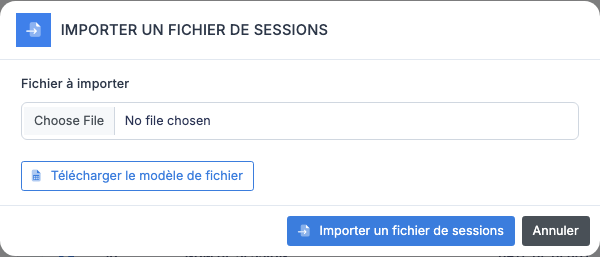 Fenêtre d'import